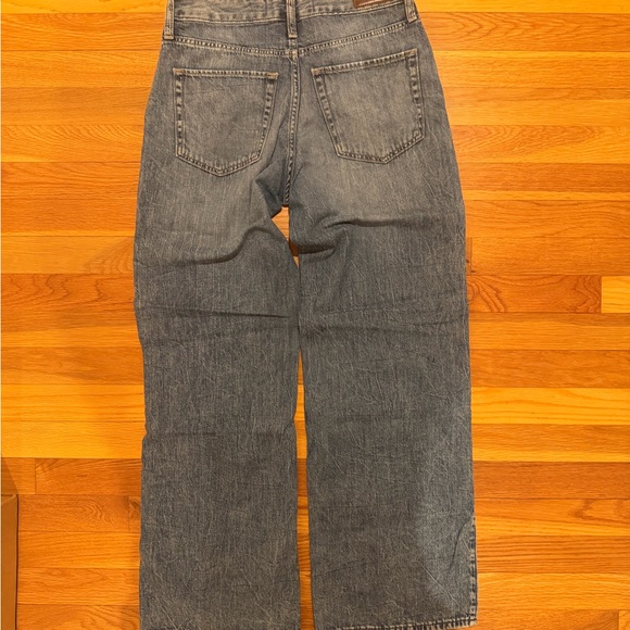 Hollister Distressed Blue Wide Leg Jeans - Picture 4 of 4